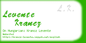 levente krancz business card